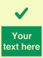 IV7141: Custom green background, green tick sign
