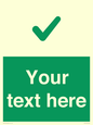 IV7141: Custom green background, green tick sign