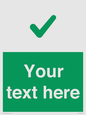 IV7141: Custom green background, green tick sign