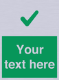 IV7141: Custom green background, green tick sign