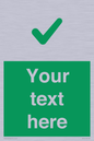 IV7141: Custom green background, green tick sign