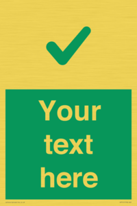 IV7141: Custom green background, green tick sign