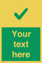 IV7141: Custom green background, green tick sign