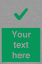 IV7141: Custom green background, green tick sign