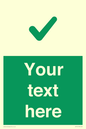 IV7141: Custom green background, green tick sign