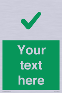 IV7141: Custom green background, green tick sign