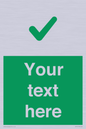 IV7141: Custom green background, green tick sign