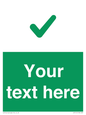 IV7141: Custom green background, green tick sign