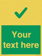 IV7141: Custom green background, green tick sign