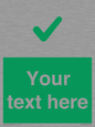 IV7141: Custom green background, green tick sign
