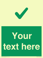 IV7141: Custom green background, green tick sign
