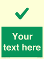 IV7141: Custom green background, green tick sign