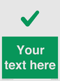 IV7141: Custom green background, green tick sign