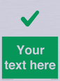 IV7141: Custom green background, green tick sign