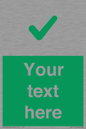 IV7141: Custom green background, green tick sign