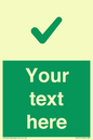 IV7141: Custom green background, green tick sign
