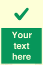 IV7141: Custom green background, green tick sign