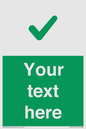 IV7141: Custom green background, green tick sign