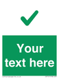 IV7141: Custom green background, green tick sign