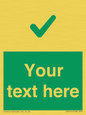 IV7141: Custom green background, green tick sign