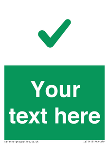 IV7141: Custom green background, green tick sign