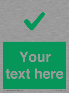 IV7141: Custom green background, green tick sign