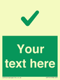 IV7141: Custom green background, green tick sign