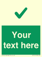 IV7141: Custom green background, green tick sign