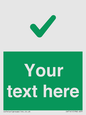 IV7141: Custom green background, green tick sign