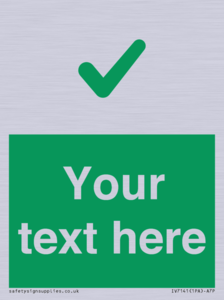 IV7141: Custom green background, green tick sign