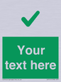 IV7141: Custom green background, green tick sign