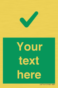 IV7141: Custom green background, green tick sign