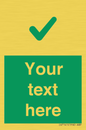 IV7141: Custom green background, green tick sign