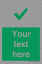 IV7141: Custom green background, green tick sign