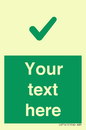 IV7141: Custom green background, green tick sign