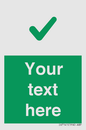 IV7141: Custom green background, green tick sign