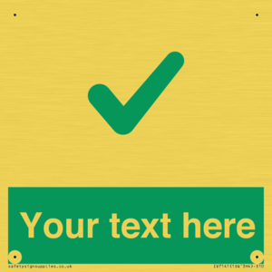 IV7141: Custom green background, green tick sign