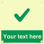 IV7141: Custom green background, green tick sign