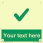IV7141: Custom green background, green tick sign