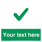 IV7141: Custom green background, green tick sign