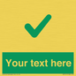 IV7141: Custom green background, green tick sign