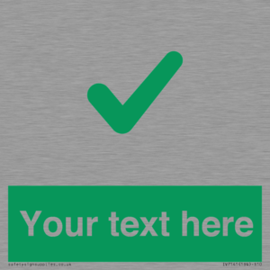 IV7141: Custom green background, green tick sign