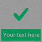 IV7141: Custom green background, green tick sign