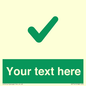 IV7141: Custom green background, green tick sign