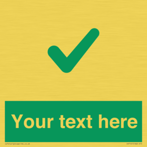 IV7141: Custom green background, green tick sign