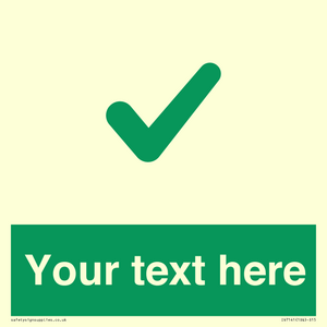 IV7141: Custom green background, green tick sign