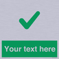 IV7141: Custom green background, green tick sign