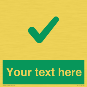 IV7141: Custom green background, green tick sign