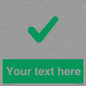 IV7141: Custom green background, green tick sign