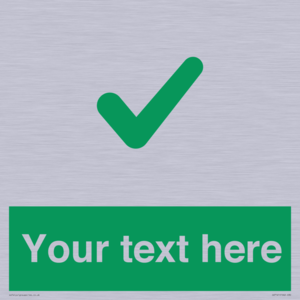 IV7141: Custom green background, green tick sign